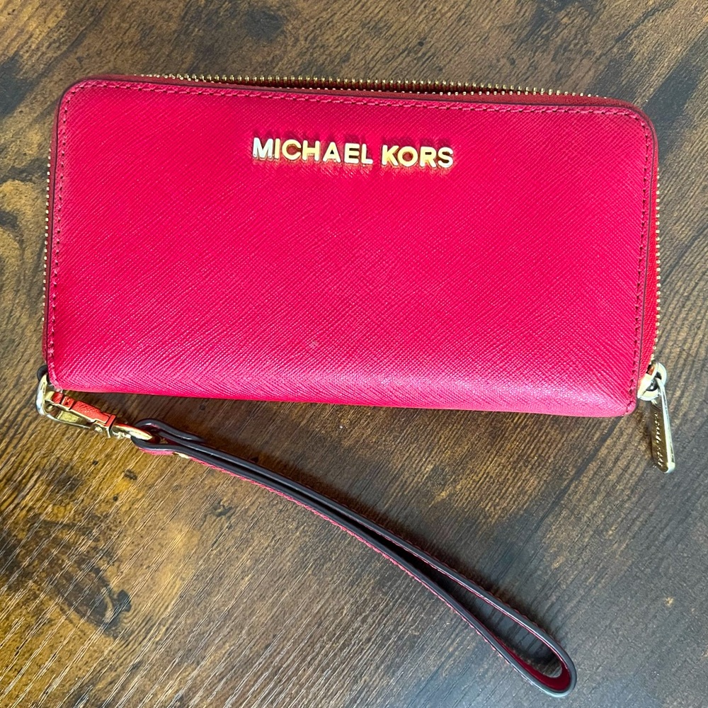 Michael Kors Red Wristlet